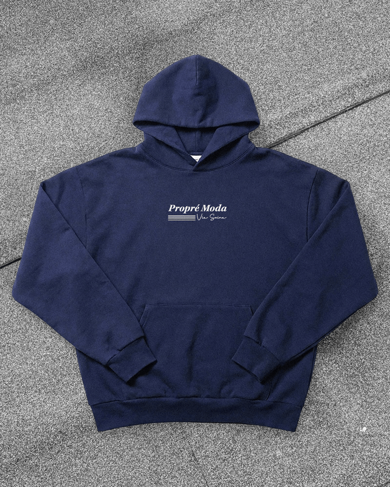 Image of Navy Propré Moda Hoodie 