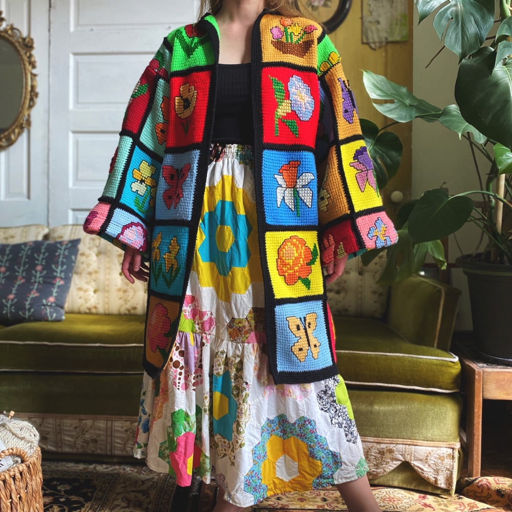 Image of Garden Grid Granny Sweater
