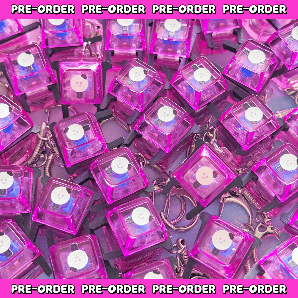 PRE-ORDER: Transparent Ver. Ami Bam Clicky Keycap Keychain | HAPPIPOP