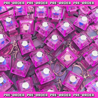 Image 2 of PRE-ORDER: Transparent Ver. Ami Bam Clicky Keycap Keychain