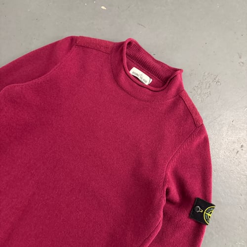 Image of AW 2018 Stone Island wool mock neck sweatshirt, size medium