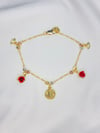 Rosey Virgin Mary Protect Me Charm Bracelet 