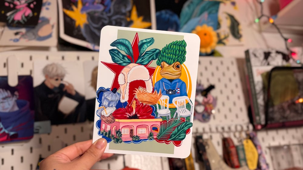 Image of Bad Bunny Print (Gouache Painting)