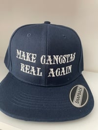 Image 3 of BLUE MAKE GANGSTAS REAL AGAIN SNAPBACK