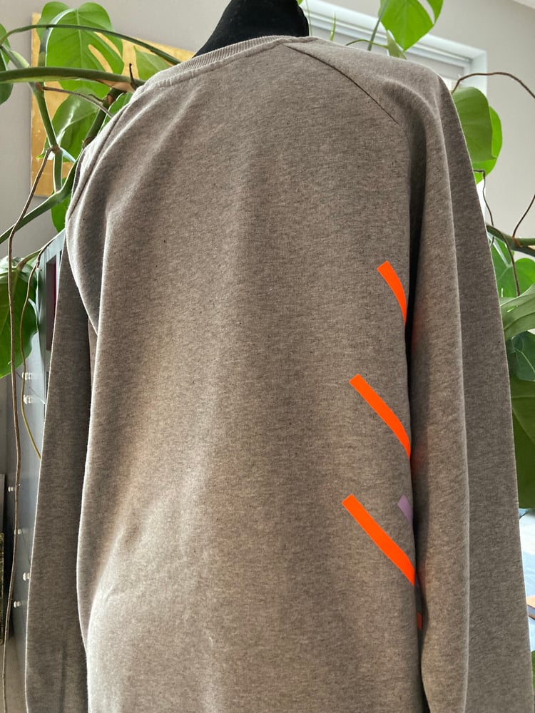 Image of Sweater orange violett stripes