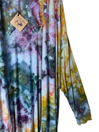 Image 2 of 3X PLUS Jersey Knit Open Cardigan in Appalachian Sunset Ice Dye