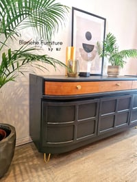 Image 2 of Mid Century Luxury Sideboard Nathan | Curved Teak Sideboard Grey