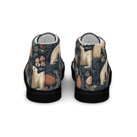 Image 4 of Woodland Creatures Boho Cottagecore Nature Inspired Women’s high top canvas shoes