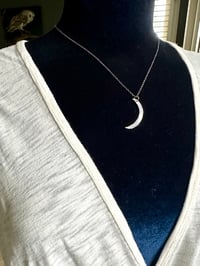 Image 16 of sterling silver moon with breathe inscription