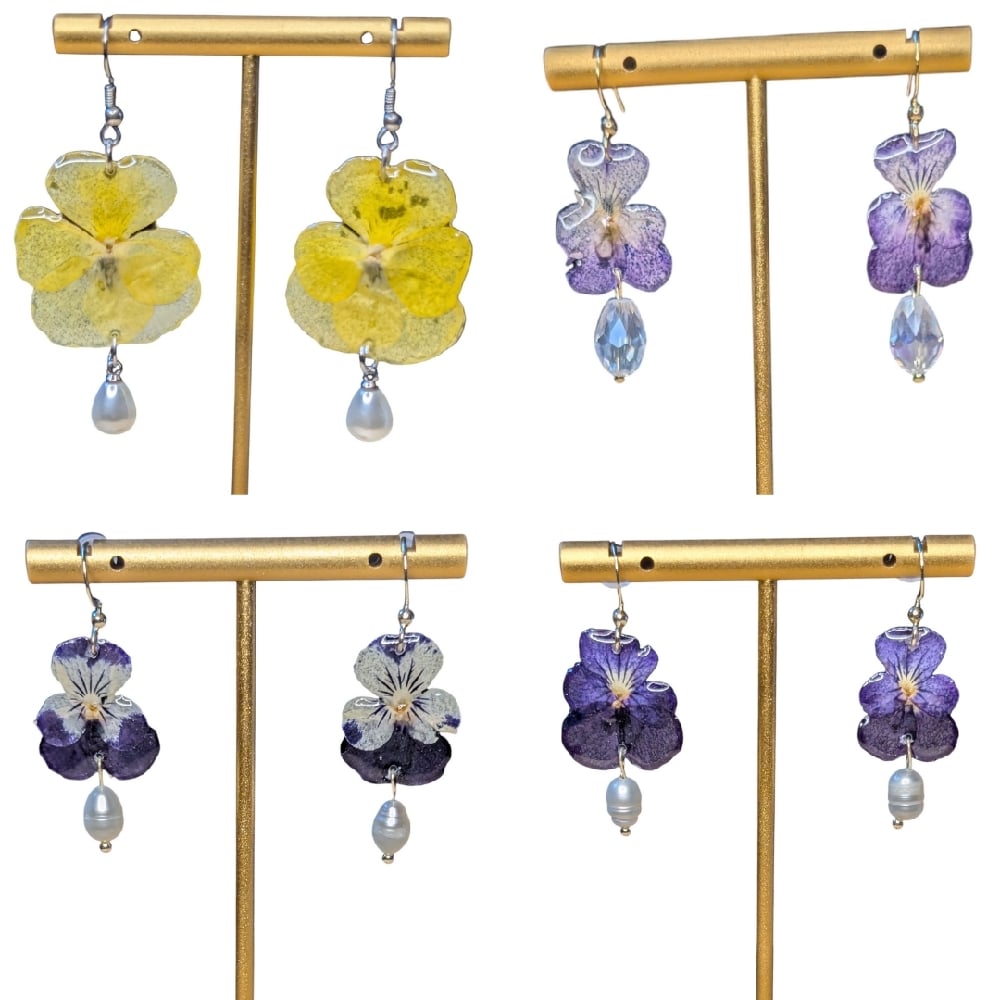 Image of Pansy & Viola Earrings