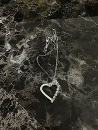 Image 2 of Heart Necklace with Stones