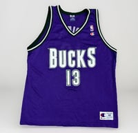 Image 1 of VTG 90s Milwaukee Bucks Glen Robinson Champion Jersey Sz XL 
