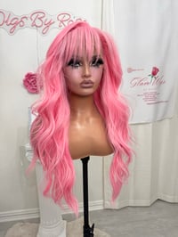 Image 7 of Flamingo pink bangs (ready to ship) 