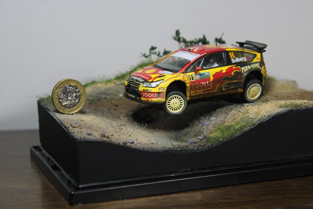 Image of Rally Diorama 1/43 scale Solberg Rally Turkey Citroen C4 Art Piece WRC
