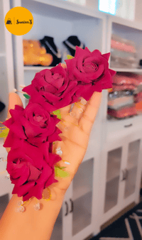 Image 2 of HG-4002-Red Rose Hair Gajara