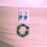 Image 3 of Beaded Bracelet/Earring Set
