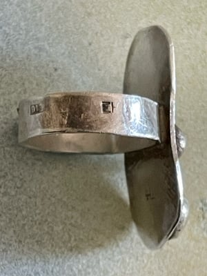 Image of Vintage Brutalist Modern Silver Ring