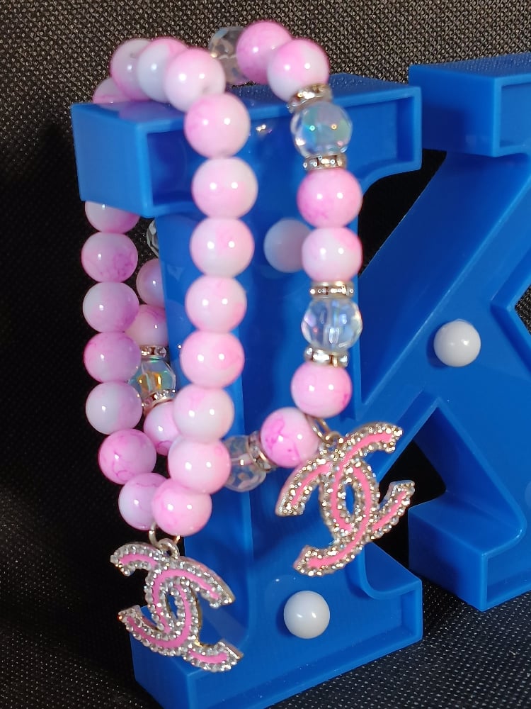 Image of Inspired© Pink CC Charm Bracelets