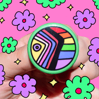 Wobbly Pride flag Badge! ✨️🌈