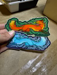 Image 2 of Autumn/Winter Fox Stickers - 2pk