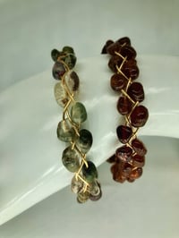 Image 2 of Garnet & Phantasm Quartz Bangle • Protection • Spiritual Growth