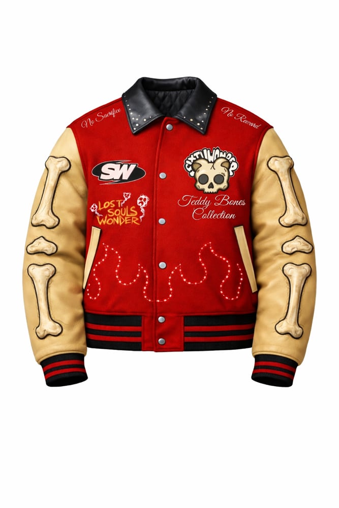 Image of Teddy Bones ( Lost Souls) Letterman Jackets, Male & Female ( Pre Order) Drops 3/14/26