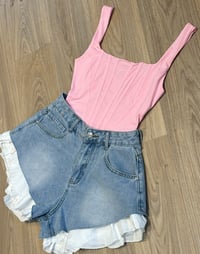 Image 1 of Pink boned corset 
