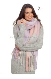 Image 2 of Ladies Super Soft Check Scarfs