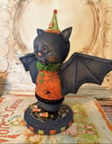 Halloween folk art Bat vampire original doll