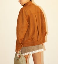 Image 1 of soft suede bomber jacket 