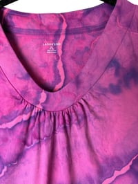 Image 7 of ♻️ UPCYCLED XL Knit Dress in Fuchsia Geode Ice Dye