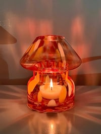 Image 1 of BLOOD ORANGE GLASS LAMP
