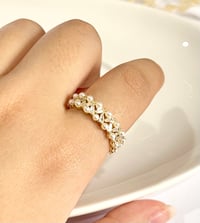 Image 2 of Pearl & Crystal Ring