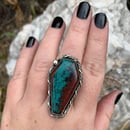 Image 2 of Large Sonora Sunrise Handmade Sterling Silver Coffin Statement Ring