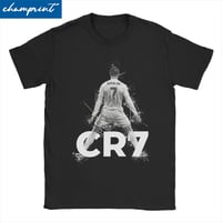 Image 1 of Cristiano Ronaldo CR7 T-Shirt Men Women Novelty Pure Cotton Tee Shirt Round Collar Short Sleeve T Sh