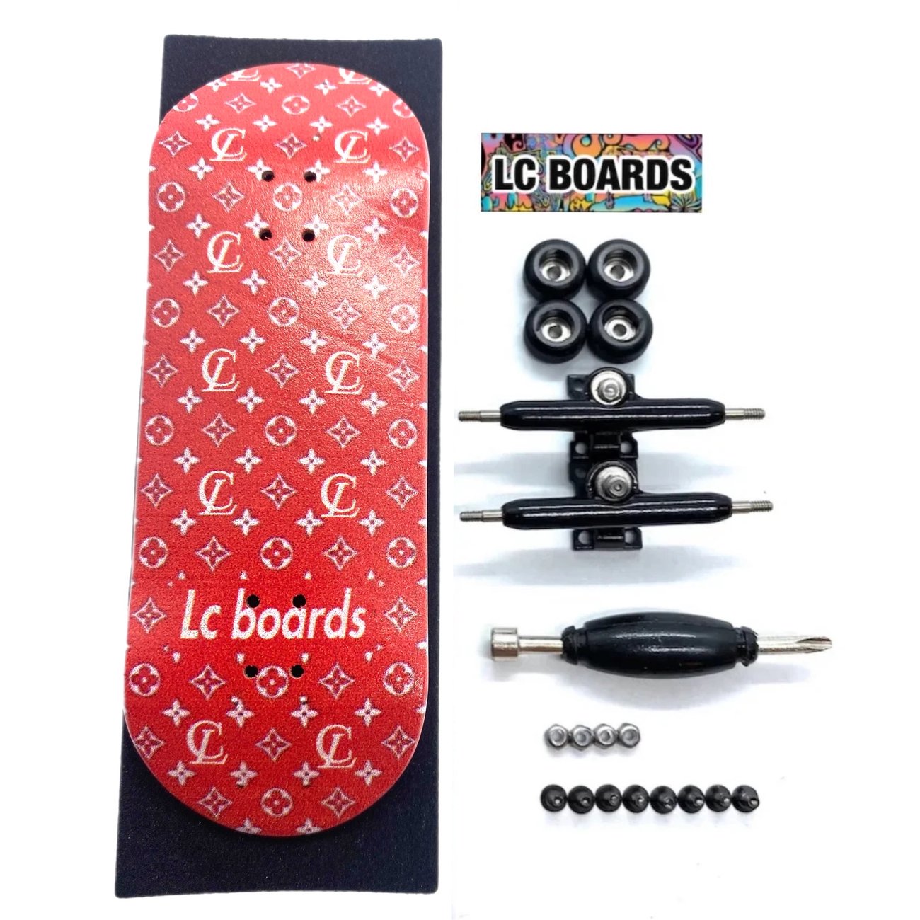 LC BOARDS Fingerboard 98x34 Complete LC Graphic With Foam Grip Tape ...