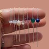 Gemstone thread earring