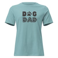 Image 7 of Women's Relaxed T-Shirt,  Dog Dad T-Shirt | Paw Print Dog Lover Graphic Tee