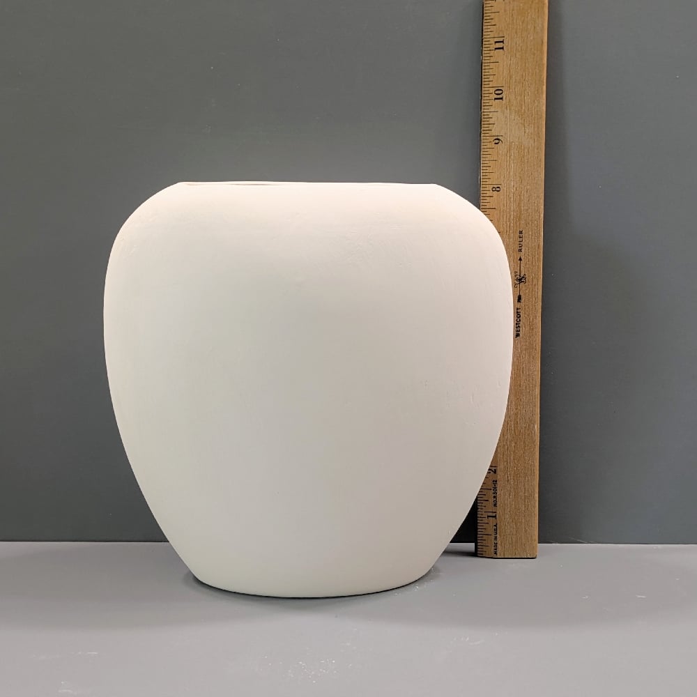 Image of Ceramic Bisque Minimalist Pillow Style Vase Ready to Paint 8" High