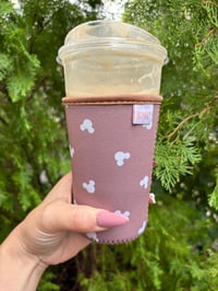 taupe mouse aop cup sleeve