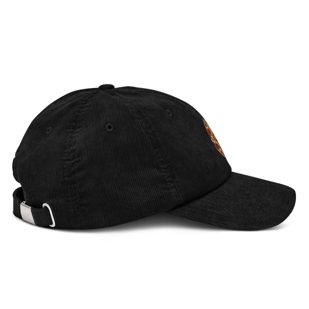 Image of Trippy Eye Corduroy Cap - Black