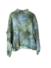 Image 5 of L Ladies Quarter-Zip Pullover in Luna Moth Watercolor Ice Dye