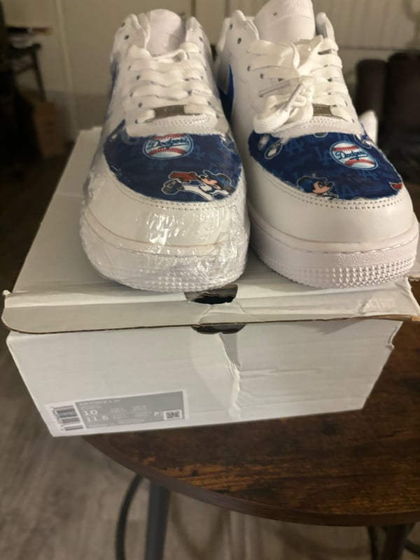 Image of Af1 custom dodgers wrapped 
