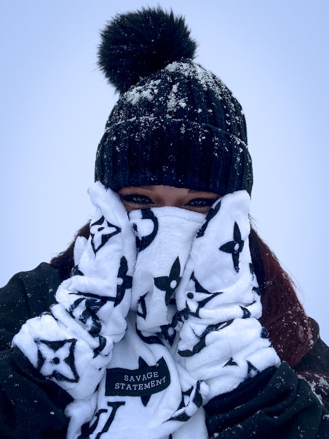 Faux Fur LV Scarf