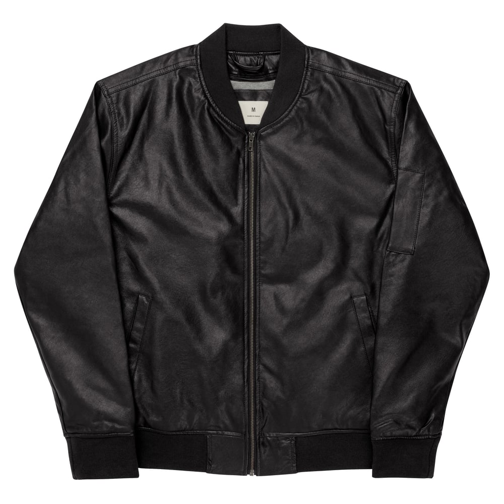 ZEN EXP - Sage Roll Leather Bomber Jacket