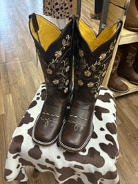 Image 2 of Floral Chocolate Boots