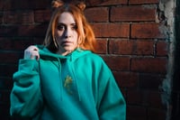 Image 1 of DAISY GANG - Teal Cosy AF hoodie 