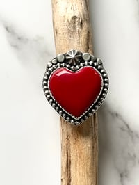 Image 5 of Handmade Sterling Silver Rosartia Heart Ring 925