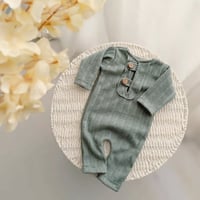 Image 1 of Newborn boys romper Rolando | sage