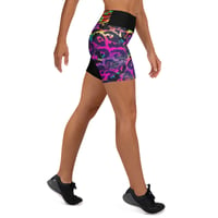 Image 2 of Multicolored Leopard Print Yoga Shorts